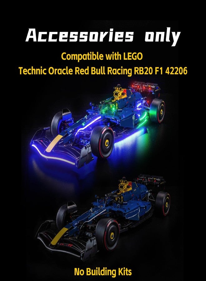 مصباح LED من BrickBling متوافق مع سيارة Lego Technic Oracle Red Bull Racing RB20 F1 42206 - لا يأتي مع السيارة (إصدار كلاسيكي من المصباح) - Image 4